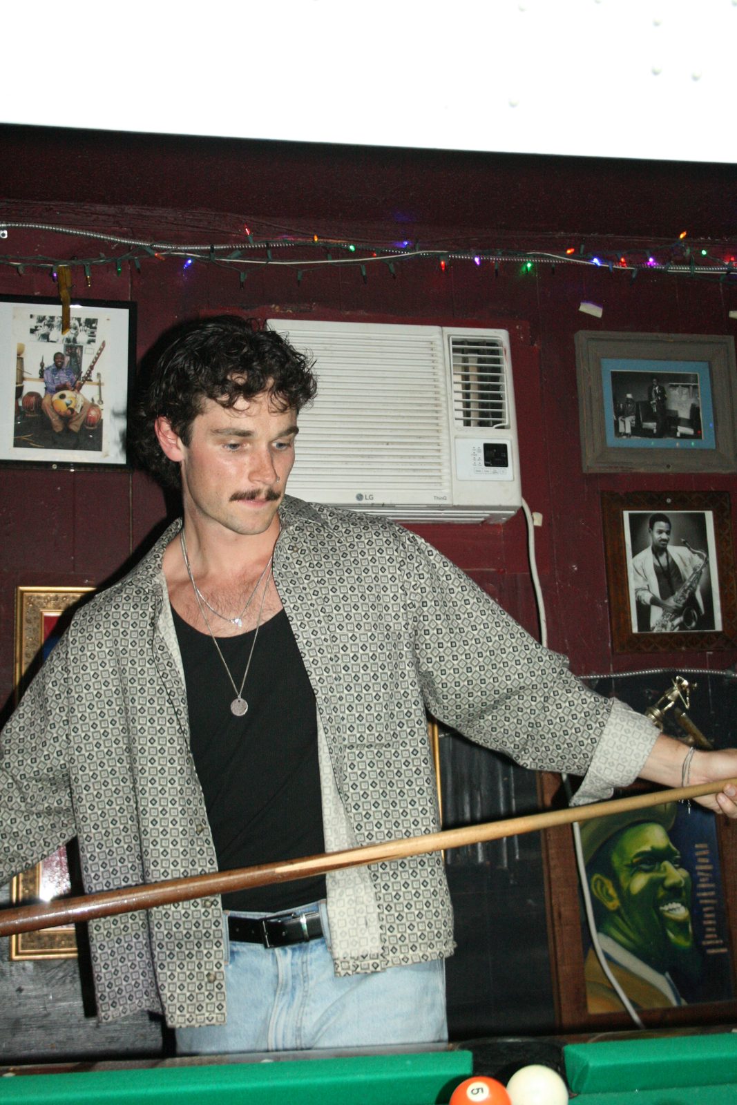 At the pool table, Sahara Lounge